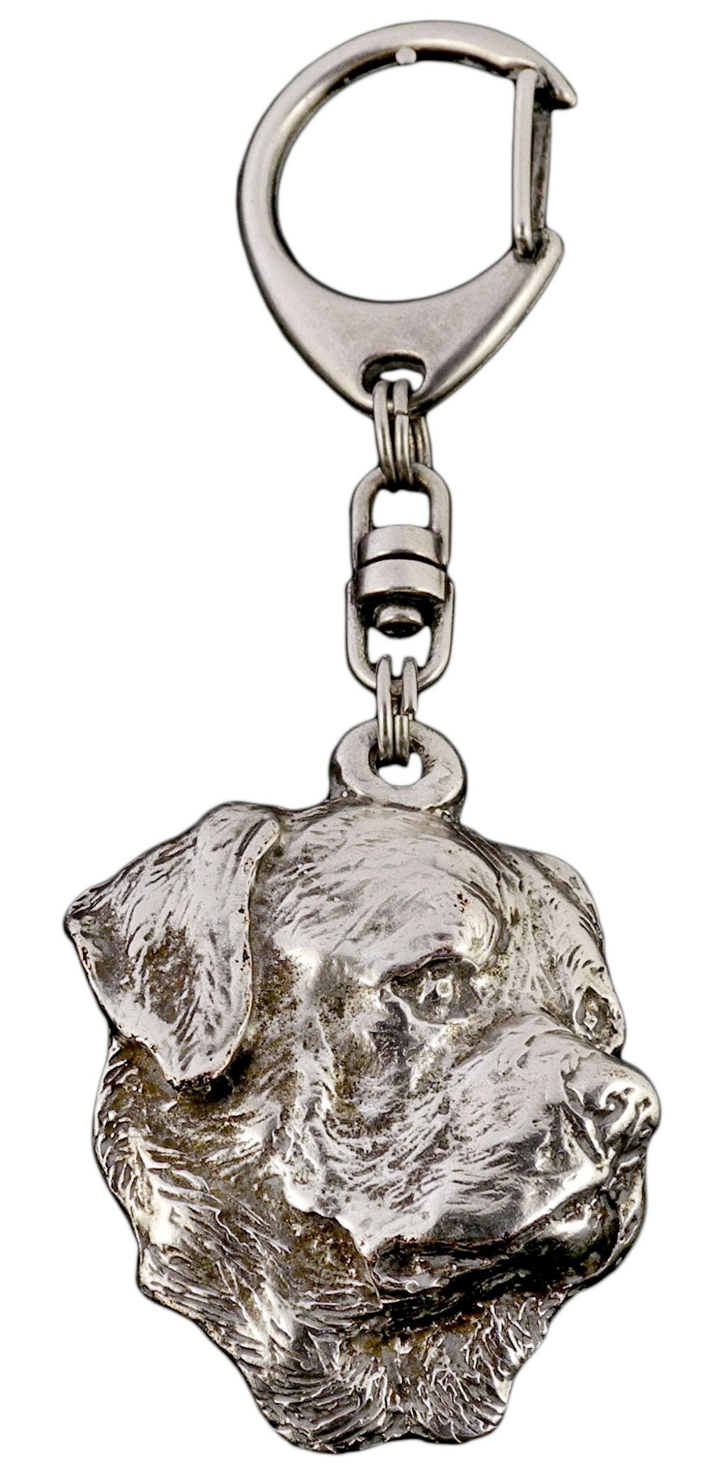 Rottweiler I - posrebrzany brelok do kluczy z psem, ozdoba torebki, zawieszka do plecaka marki Art-Dog