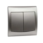 Wyłączniki światła i elektryczne - Łącznik podwójny ŁP-2V satyna vega - miniaturka - grafika 1