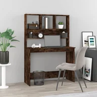 Biurka - vidaXL Biurko z półkami, opalany dąb, 102x45x148 cm - miniaturka - grafika 1