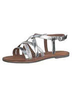 Moda i Uroda OUTLET - Tamaris Damskie sandały 1-1-28196-20, srebrne, 39 EU, srebro, 39 EU Schmal - miniaturka - grafika 1