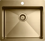 Zlewozmywaki - Zlewozmywak kuchenny Diskho 5540 Stalowy Mosiądz Polerowany PVD - miniaturka - grafika 1