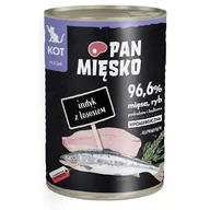 Mokra karma dla kotów - PAN MIĘSKO - Karma mokra dla KOCIĄT indyk z łososiem puszka 400g - miniaturka - grafika 1