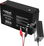 Baterie do zasilaczy awaryjnych UPS - Xtreme Akumulator 6V/12Ah + ładowarka 82-201# 82-201# / BAT1145 - miniaturka - grafika 1