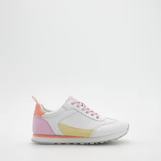 Buty dla dziewczynek - Reserved Sneakersy z kolorowymi detalami - Biały - grafika 1