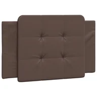 Inne meble do sypialni - vidaXL Poduszka na wezgłowie, brązowa, 80 cm, sztuczna skóra - miniaturka - grafika 1