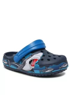 Buty dla chłopców - Crocs Klapki Fl Shark Lights Clog K 207070 Granatowy - grafika 1