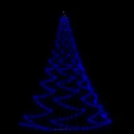 Lampy ogrodowe - vidaXL Lumarko Choinka ścienna z hakiem, 260 punktów LED, niebieska, 3 m! 328642 - miniaturka - grafika 1
