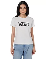 Koszulki i topy damskie - Vans Damska koszulka Drop V Ss Crew-b, Biało-czarny, L - miniaturka - grafika 1