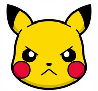 Naklejki na ścianę - Naklejka Uv Wypukła Ozdobna DTF UV Aplikacja Pikachu Emoji - miniaturka - grafika 1