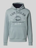 Koszulki męskie - Bluza o kroju regular fit z mieszanki bawełny z kapturem i nadrukiem z logo - miniaturka - grafika 1