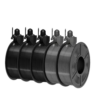 filament PETG do drukarek 3D, 1,1 kg na rolkę, średnica 1,75 mm, 3 czarne 2 szare - Filamenty i akcesoria do drukarek 3D - miniaturka - grafika 1