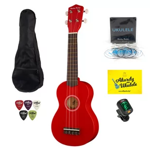 HARLEY BENTON Ukulele Red + zestaw akcesoriów - Inne instrumenty muzyczne - miniaturka - grafika 1