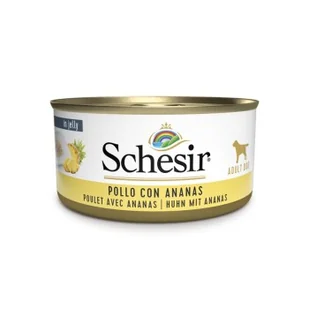 Schesir Adult 18 x 150 g Kurczak z ananasem - Mokra karma dla psów - miniaturka - grafika 1