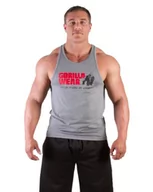 Koszulki i topy damskie - Gorilla Wear Classic Fitness Tank Top – szary – Bodybuilding Sport czas wolny z nadrukiem logo, lekki i wygodny dla optymalnego ruchu z bawełny - miniaturka - grafika 1