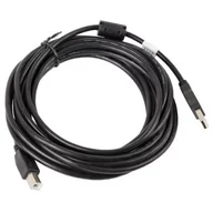 Kable USB - LANBERG LANBERG Kabel USB 2.0 AM-BM 5M Ferryt czarny (CA-USBA-11CC-0050-BK) - miniaturka - grafika 1