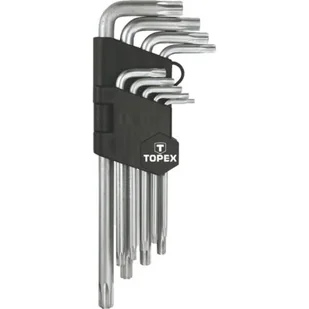 Topex Klucze imbus torx z otworem 35D961 długie 9 szt. - Klucze i nasadki - miniaturka - grafika 1