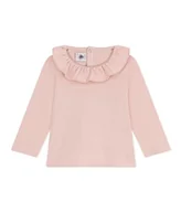 Bluzki damskie - Petit Bateau Dziewczęca A092F bluzka z długim rękawem, różowa sól, 36 miesięcy, Różowy sól, 3 Lata - miniaturka - grafika 1