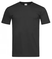 Koszulki męskie - Czarny T-Shirt Męski Bez Nadruku -STEDMAN- Koszulka, Krótki Rękaw, Basic, U-neck, 100% Bawełna - Stedman - miniaturka - grafika 1