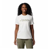 Koszulki sportowe damskie - Koszulka damska Columbia Boundless Beauty™ Logo Short sleeve Tee Rozmiar: L / Kolor: biały/fioletowy - miniaturka - grafika 1