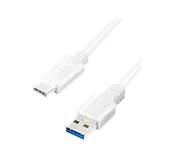 Kable USB - LogiLink USB-A - USB-C 1m biały - miniaturka - grafika 1