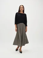 Spódnice - Plisowana spódnica z geometrycznym wzorem - miniaturka - grafika 1