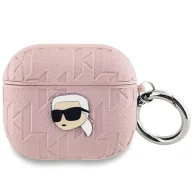 Akcesoria do słuchawek - Etui Karl Lagerfeld Monogram Karl Head na AirPods 3 - różowe - miniaturka - grafika 1