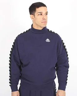 Kappa Alkhe Authentic Fleece damska koszulka treningowa, niebieski (Blue Greystone/Czarny), L - Koszulki i topy damskie - miniaturka - grafika 1