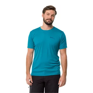 Koszulki męskie - T-shirt męski Jack Wolfskin TECH T M everest blue - S - grafika 1