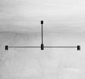 Lampy sufitowe - Shilo Dakata lampa wisząca 2-punktowa czarna 5634 5634sh - miniaturka - grafika 1