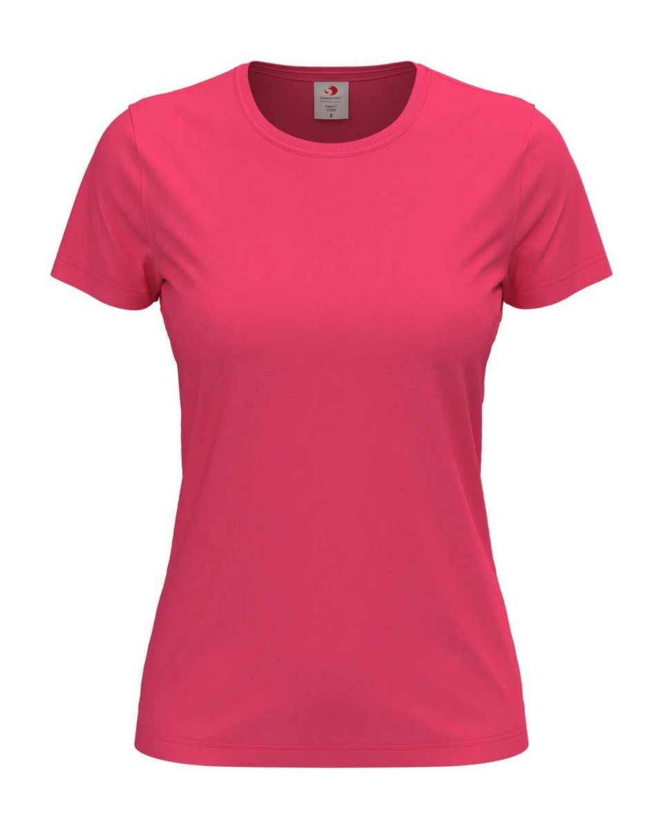 Koszulka damska T-shirt damski Classic-T ST2600 Sweet Pink DUŻY ROZMIAR 3XL