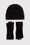 Rękawiczki - Lauren Ralph Lauren czapka i rękawiczki wełniane kolor czarny - miniaturka - grafika 1