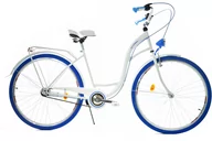Rowery - Dallas Bike City 3spd 26 cali Damski Biało-niebieski - miniaturka - grafika 1