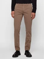 Spodnie męskie - Boss Chinosy Schino 50379152 Brązowy Slim Fit - miniaturka - grafika 1