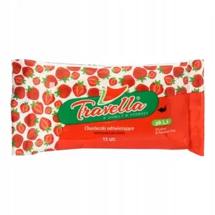 Chusteczki nawilżane odświeżające Fruit 15 szt. Travella Ravi 9980 - Chusteczki nawilżane - miniaturka - grafika 1