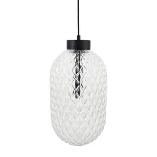 Wisząca lampa szklana Tanpo 5208 Shilo do salonu transparentna czarna - Lampy sufitowe - miniaturka - grafika 1