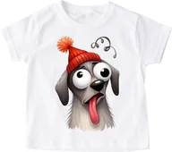 Koszulki dla dziewczynek - dziecięca koszulka ze śmiesznym psem śmieszne5 - miniaturka - grafika 1