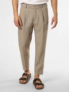 Spodnie męskie - Drykorn - Męskie spodnie lniane  Chasy, beżowy|szary - miniaturka - grafika 1