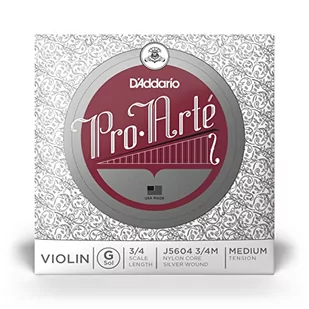 D'Addario Pro-Arte skala 3/4 średniego napięcia pojedynczy sznur G na skrzypce - Struny gitarowe  - miniaturka - grafika 1