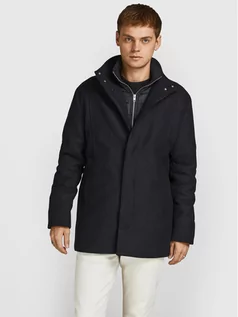 Płaszcze męskie - Jack&Jones Płaszcz wełniany Dunham 12189349 Czarny Regular Fit - grafika 1