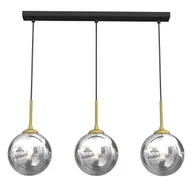 Oprawy, klosze i abażury - Potrójna lampa wisząca ze szklanymi kloszami - K558 L8-F21 - miniaturka - grafika 1