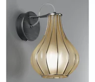 Lampy ścienne - SIRU - Kinkiet AURIGA 1xG9/30W/230V chrom/biały szkło weneckie - miniaturka - grafika 1