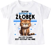 Koszulki dla chłopców - koszulka dla chłopca do żłobka kot - miniaturka - grafika 1