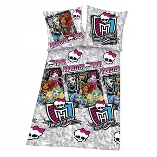 pościel dziecięca bawełniana 160x200 Monster High Lalki Dwustronna - Pościel dla dzieci - miniaturka - grafika 1