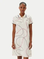 Sukienki - Tommy Hilfiger Sukienka codzienna WW0WW45532 Beżowy Regular Fit - miniaturka - grafika 1