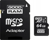 Karty pamięci - Goodram Karta Pamięci 64 Gb Micro Sdhc + Adapter Sd 10Class - miniaturka - grafika 1
