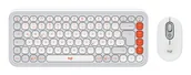 Myszki - Logitech 920-013107 klawiatura Dołączona myszka Uniwersalne Bluetooth QWERTZ Niemiecki Pomarańczowy, Biały - miniaturka - grafika 1