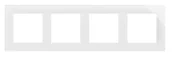 Klawisze i ramki - Kontakt Simon Ramka poczwórna Nature Simon 55 - szkło classic białe - miniaturka - grafika 1