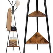 Wieszaki i stojaki - Wieszak Podłogowy Stojący Na Kurtki Ubrania Stojak Metalowy Czarny Loft 180 - miniaturka - grafika 1