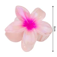 Ozdoby do włosów - KLAMRA KWIAT szczęka duża SPINKA do włosów kwiatek Kwiat Plumerii HAWAJSKA - miniaturka - grafika 1