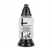 Lampiony i znicze - Znicz Dla Dziadka 28 Cm Biały Dp737 Znicz Mojego Kochanego Dziadka Wkład - miniaturka - grafika 1